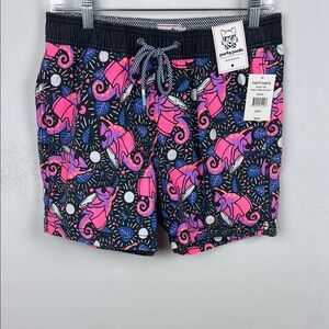 Party Pants Men's Pink Chameleon Swim Board Shorts NWT